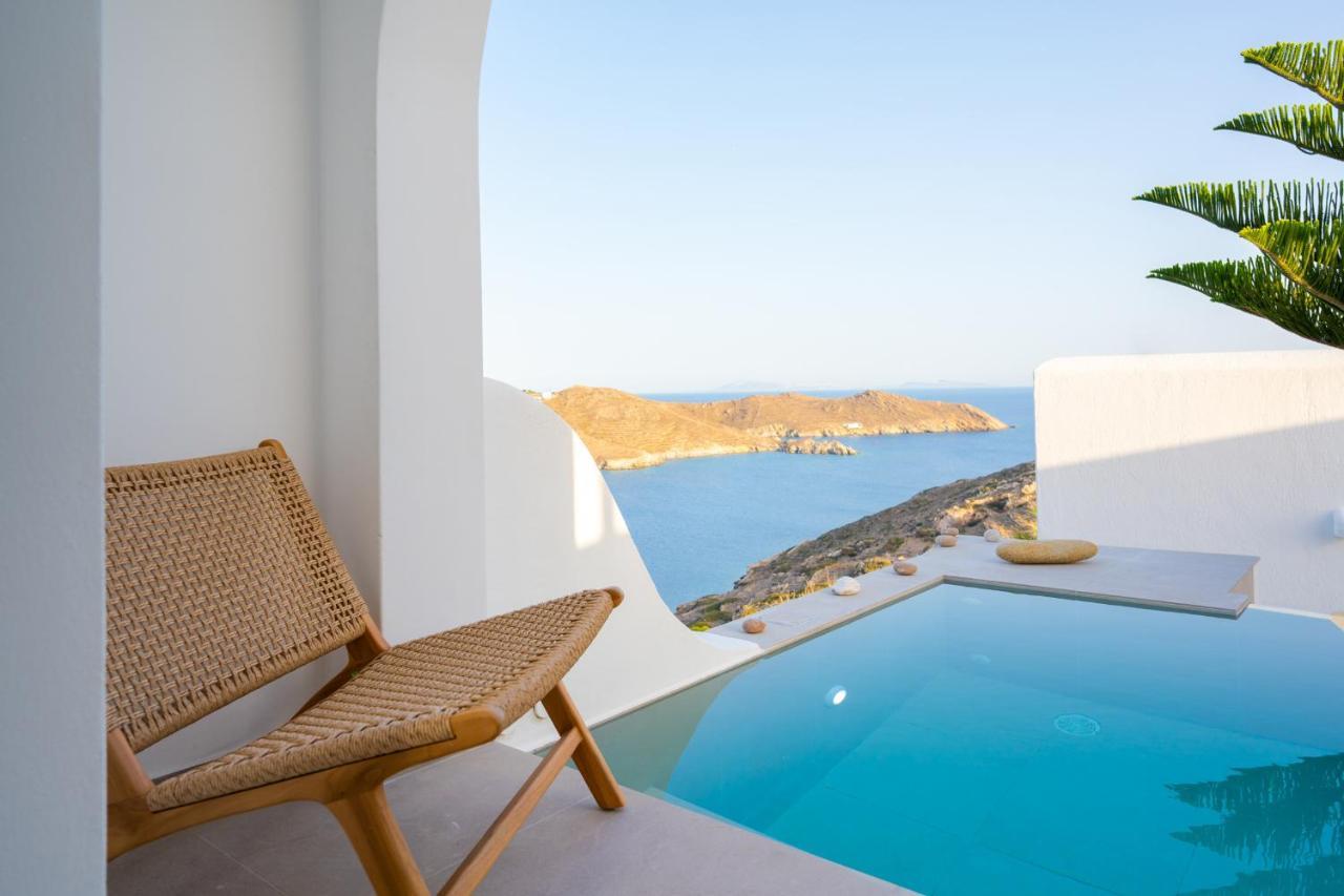 Ios Seaside House With Sunset View And Small Pool Eksteriør billede