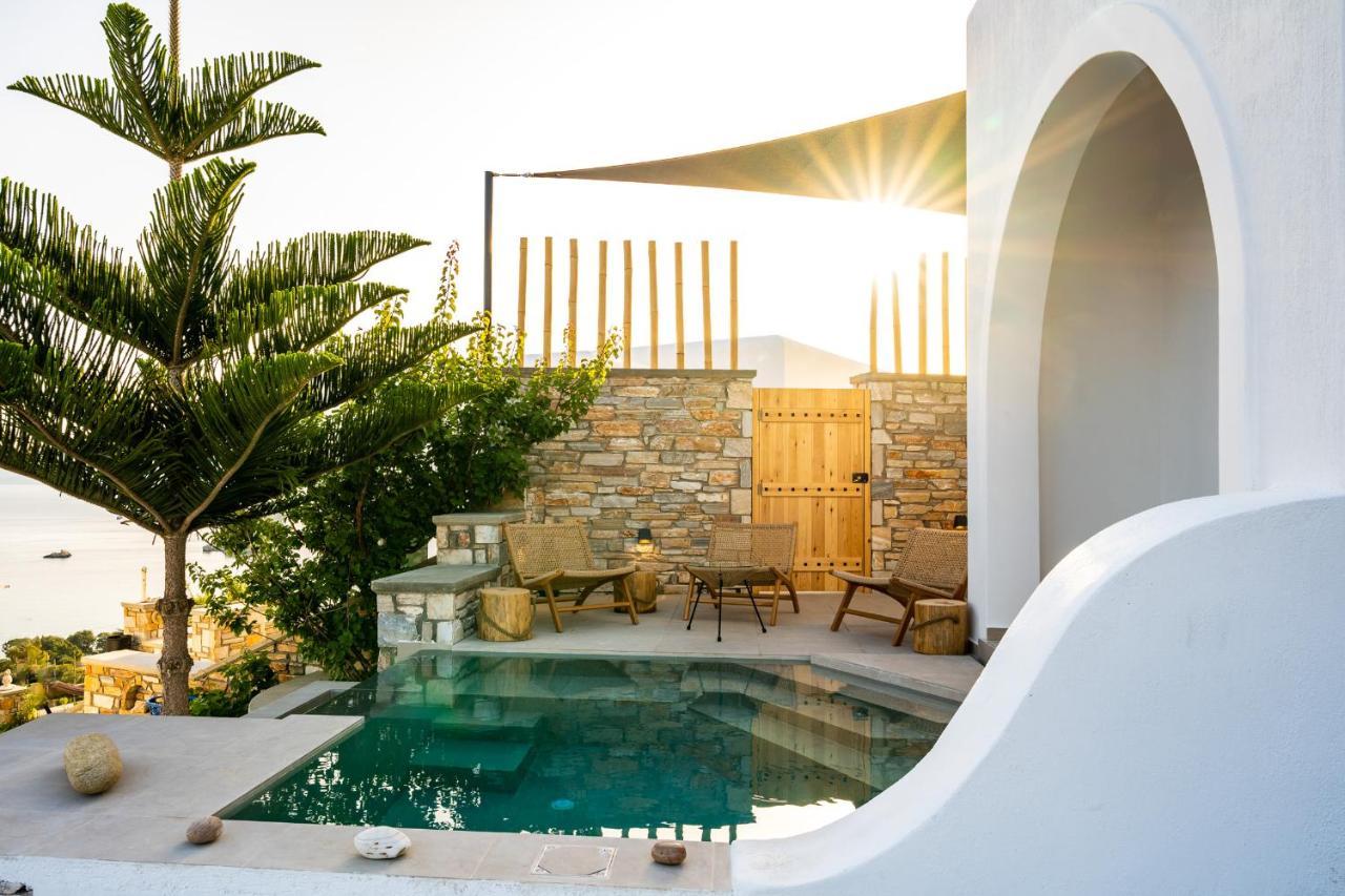 Ios Seaside House With Sunset View And Small Pool Eksteriør billede
